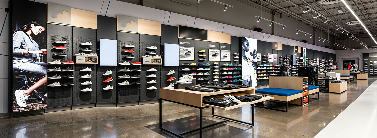 Bespoke Sport Footwear Showcases Retail Store Fixtures - Miland Showcase Bespoke Sport Footwear Showcases Retail Store Fixtures - Miland Showcase