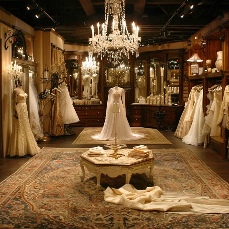 Bespoke Vintage Bridal Showcases Boutique Store Fixtures - Miland Showcase Bespoke Vintage Bridal Showcases Boutique Store Fixtures - Miland Showcase