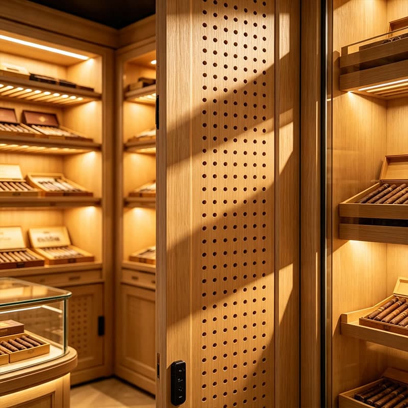 Custom Luxury Cigar Showcase & Display Cabinet with Glass Island - Miland Showcase Custom Luxury Cigar Showcase & Display Cabinet with Glass Island - Miland Showcase