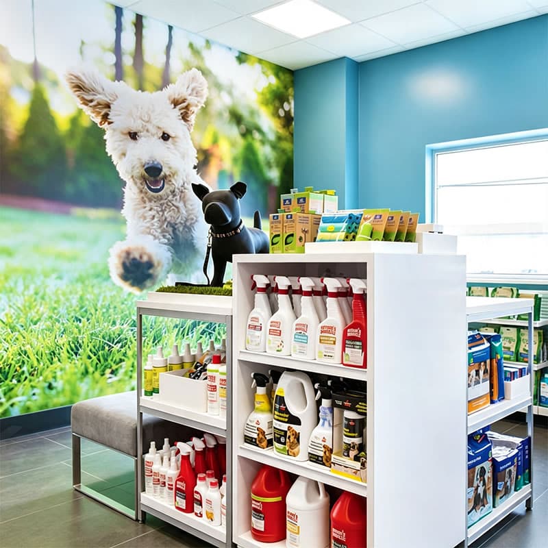 Commercial Pet Store Gondolas & Wall Shelving System - Miland Showcase Commercial Pet Store Gondolas & Wall Shelving System - Miland Showcase