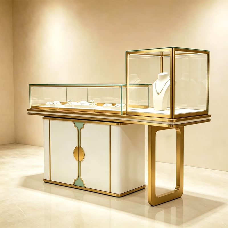 Bespoke Luxury Jewelry Counter with Artisan Base Design - Miland Showcase Bespoke Luxury Jewelry Counter with Artisan Base Design - Miland Showcase
