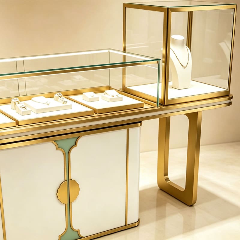 Bespoke Luxury Jewelry Counter with Artisan Base Design - Miland Showcase Bespoke Luxury Jewelry Counter with Artisan Base Design - Miland Showcase