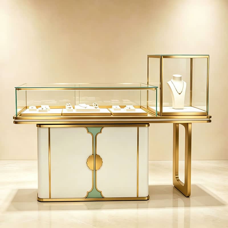 Bespoke Luxury Jewelry Counter with Artisan Base Design - Miland Showcase Bespoke Luxury Jewelry Counter with Artisan Base Design - Miland Showcase
