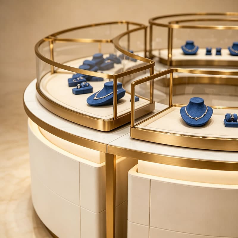 Grand Multi-Tier Circular Jewelry Display Island - Miland Showcase Grand Multi-Tier Circular Jewelry Display Island - Miland Showcase