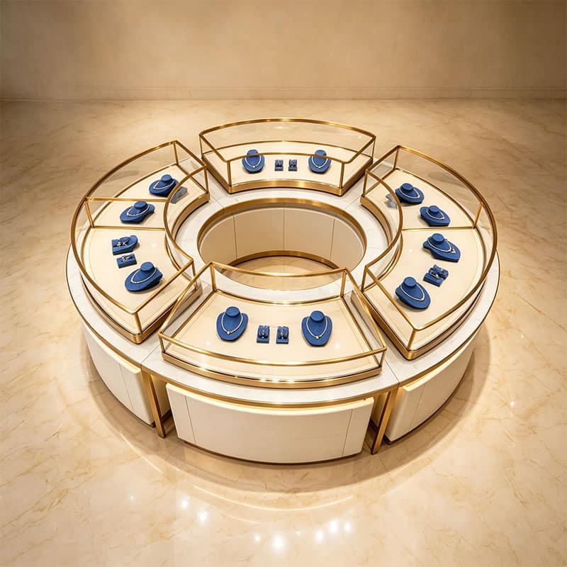Grand Multi-Tier Circular Jewelry Display Island - Miland Showcase Grand Multi-Tier Circular Jewelry Display Island - Miland Showcase