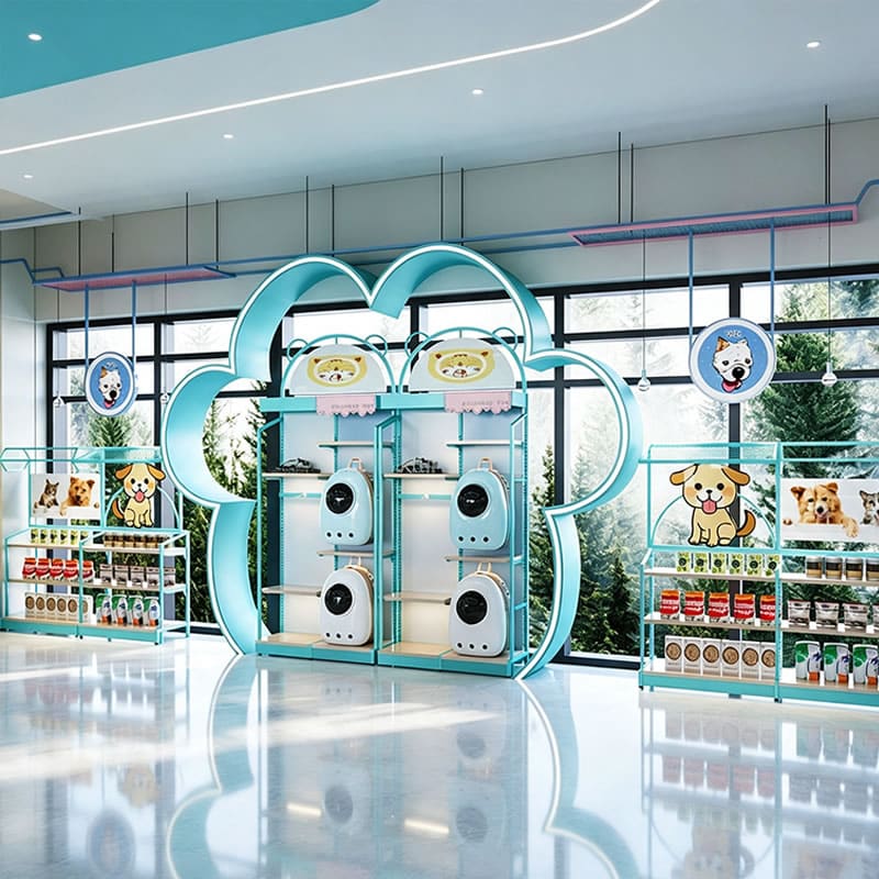 Custom Pet Shop Display Shelves & Modular Store Fixtures - Miland Showcase Custom Pet Shop Display Shelves & Modular Store Fixtures - Miland Showcase