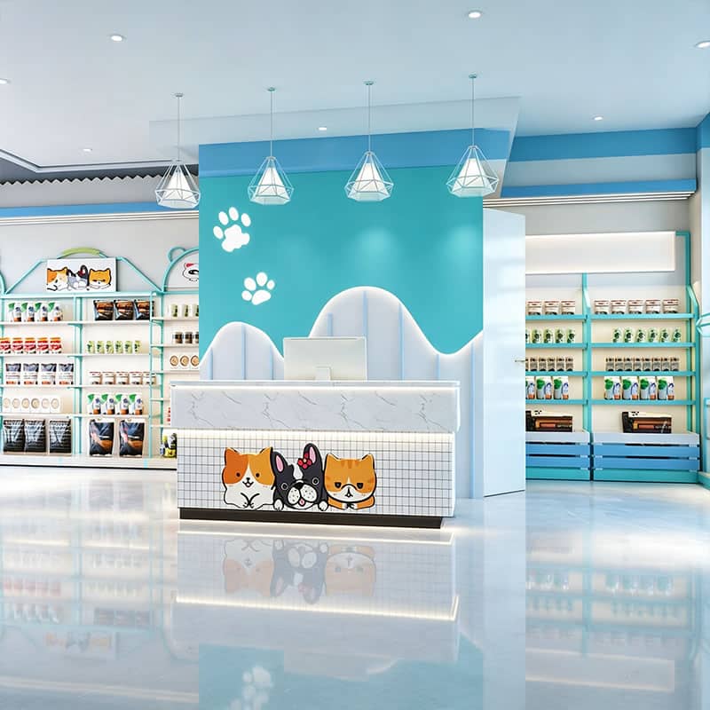 Custom Pet Shop Display Shelves & Modular Store Fixtures - Miland Showcase Custom Pet Shop Display Shelves & Modular Store Fixtures - Miland Showcase
